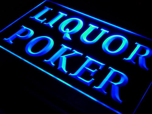 Liquor Poker Beer Bar Pub Neon Light Sign